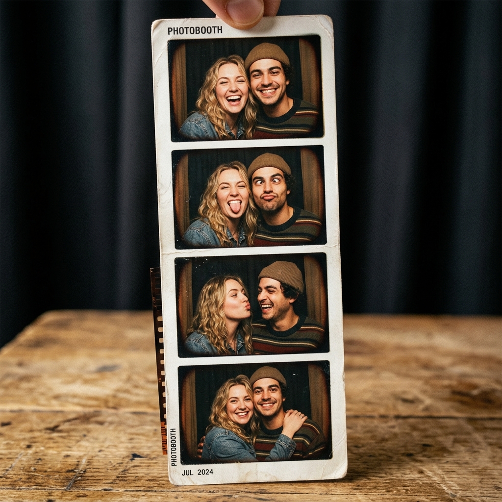 Couple photobooth strip